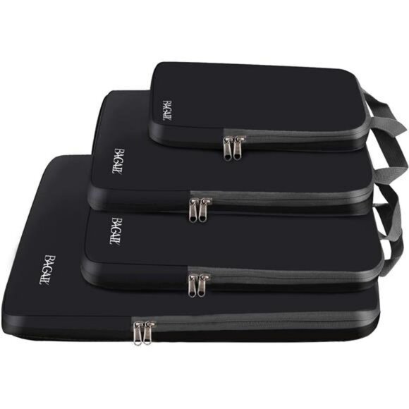 Compression Packing Cubes Set Travel Organizers Expandable Luggage Bags - Picture 1 of 7